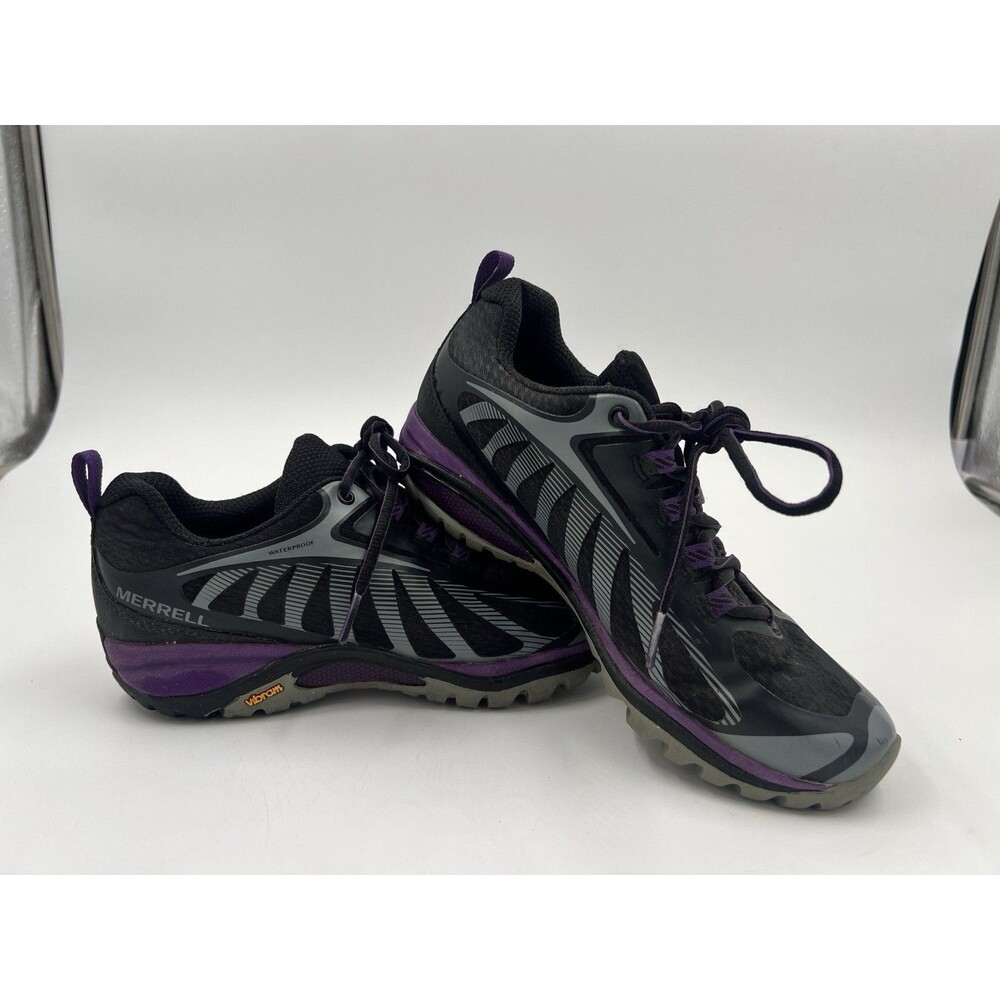 Merrell Womens Sz 6 Siren Edge 3 Waterproof Hiking Trail Running Shoes Black